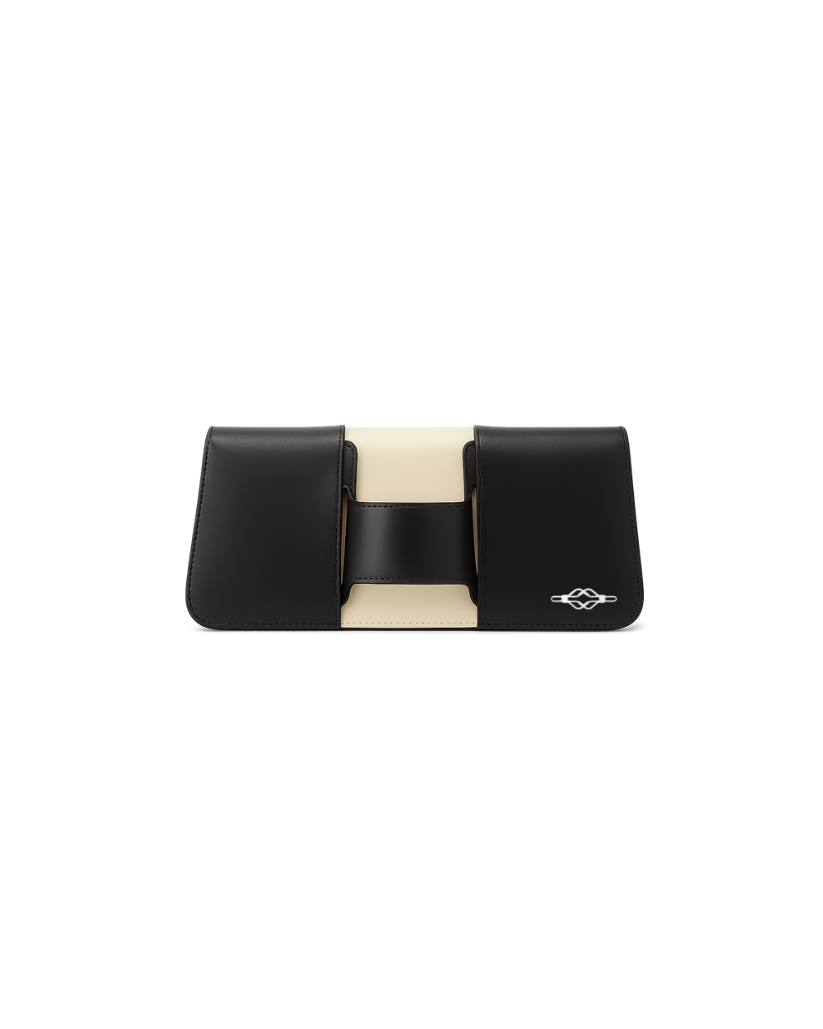 Le Sécant Deux Chaînes Black x Beige Bag