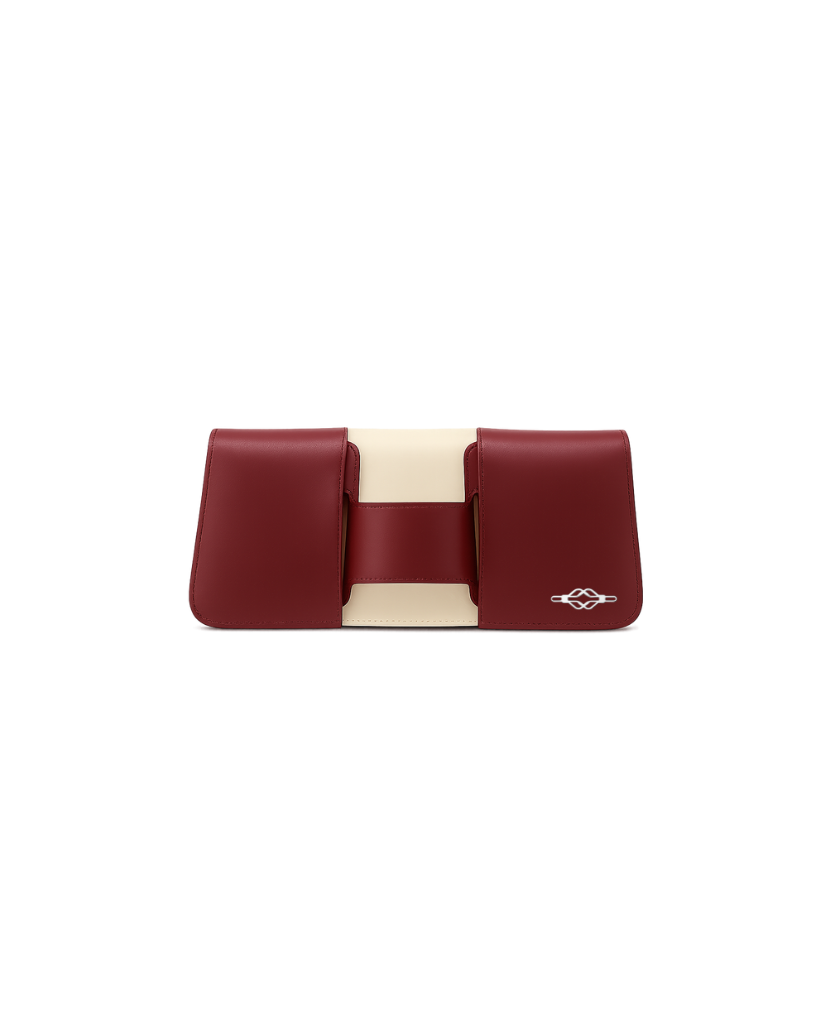 Le Sécant Deux Chaînes Burgundy x Beige Bag